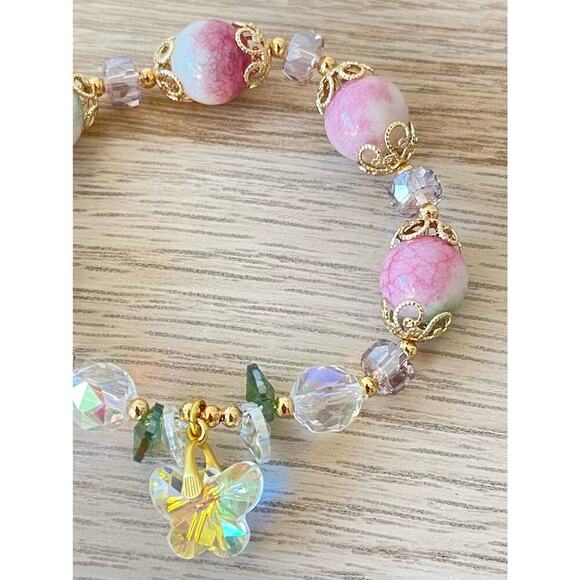 Swarovski Beaded Charm Butterfly Bracelet - Picture 4 of 7